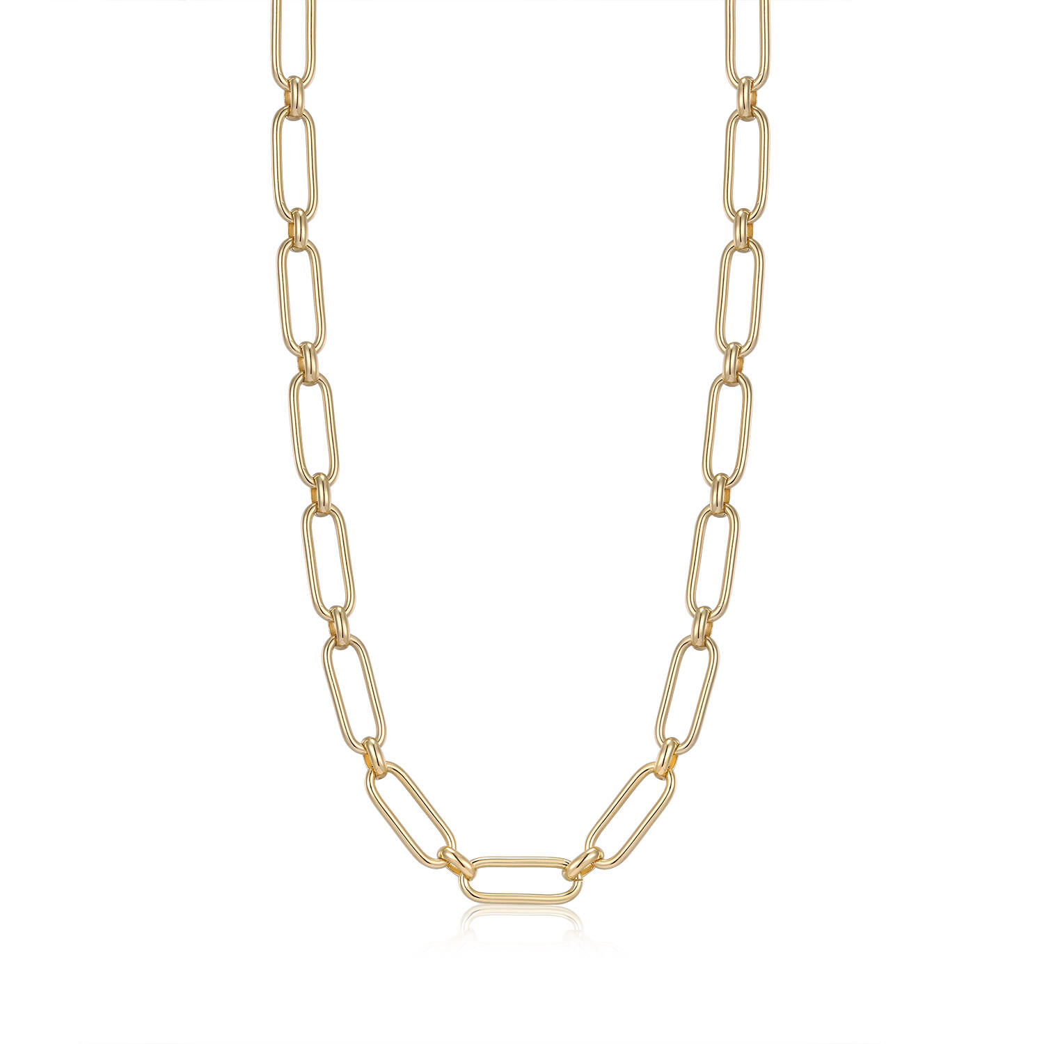  Link Up - Colliers maillons - Argent / GP 14 carats - 46-50 cm